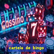 cartela de bingo cha de panela